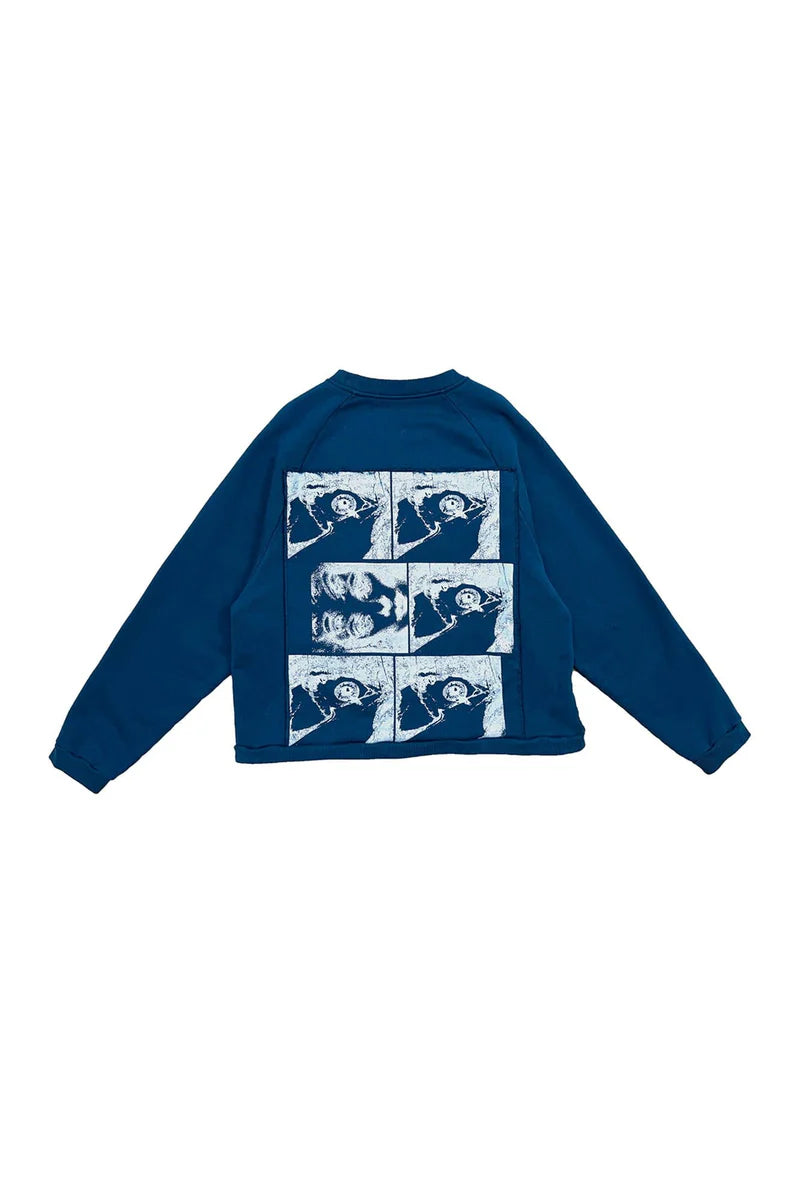 Richill Melancholy Bible Patch Blue Crewneck Sweatshirt