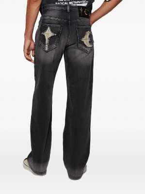 Thug Club TC Bone Leather Black Denim Jeans
