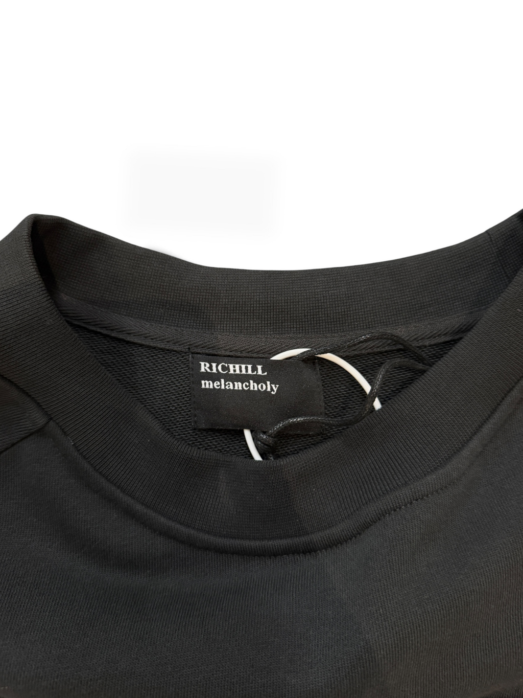 Richill Melancholy Bible Patch Black Crewneck Sweatshirt
