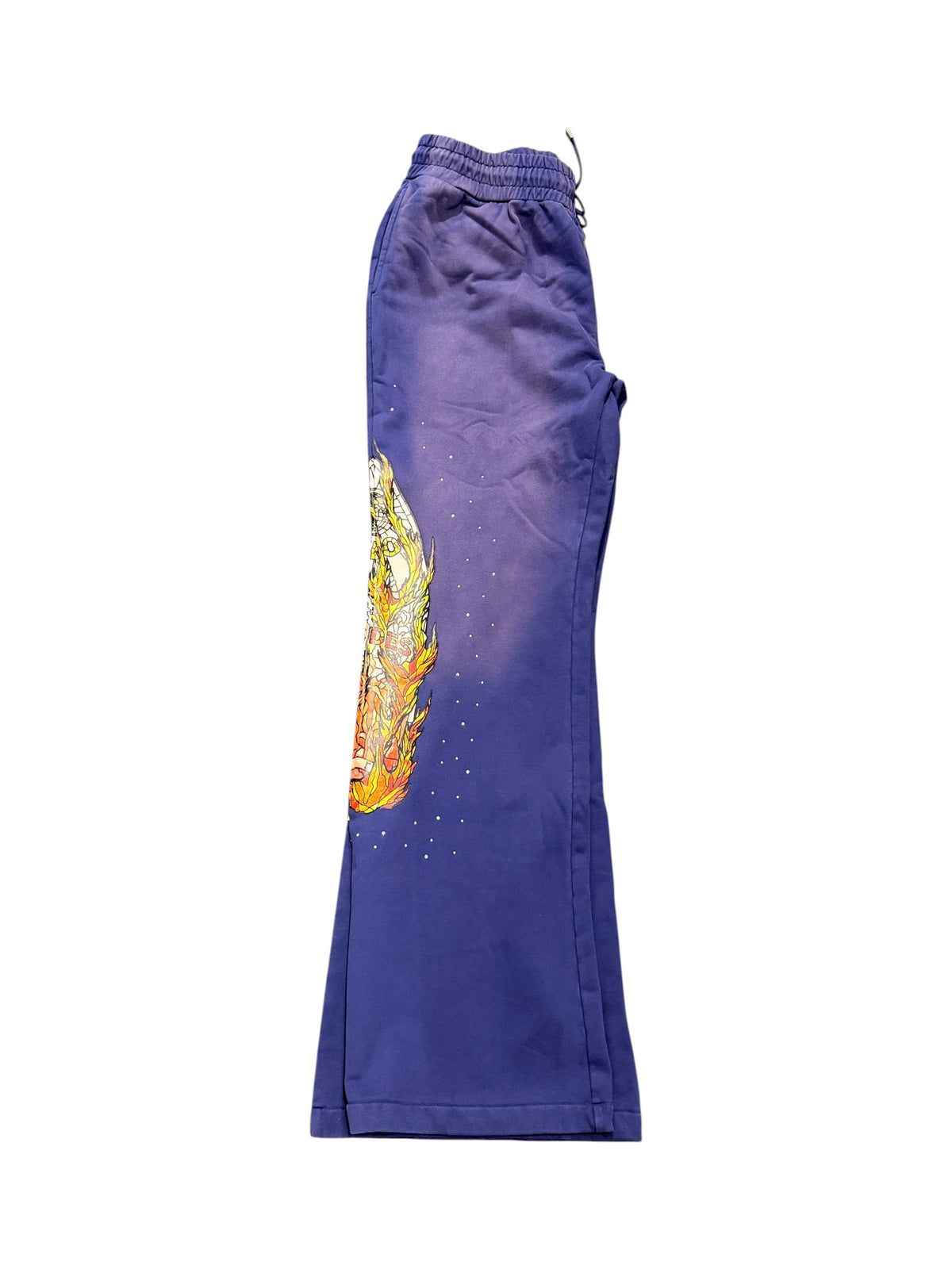 Who Decides War Flame Glass Purple Sweatpants