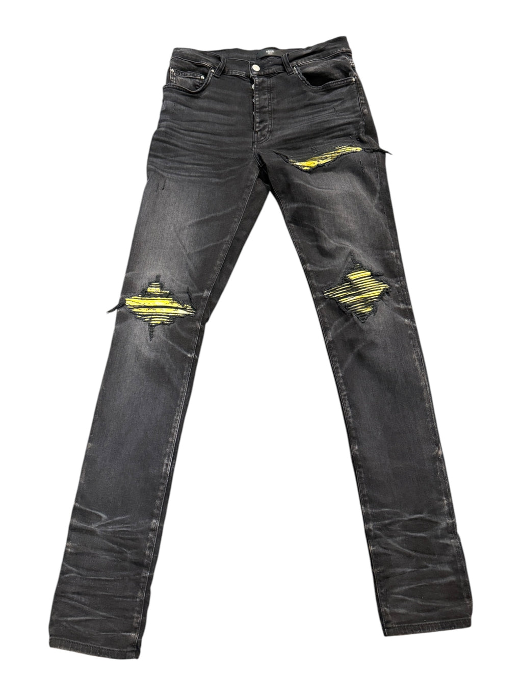 Amiri Yellow Bandana International MX1 Black Jeans