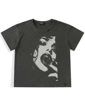 Richill Melancholy Vampire Portrait Faded Black T-Shirt