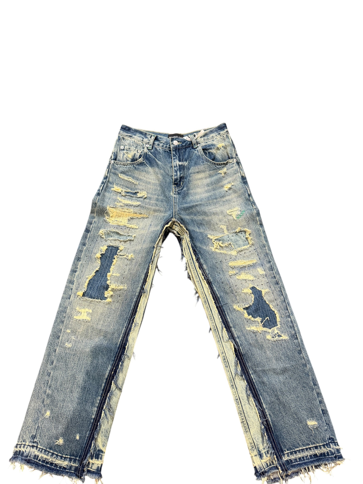 Birth Of Royal Child Layered Distressed Jeans