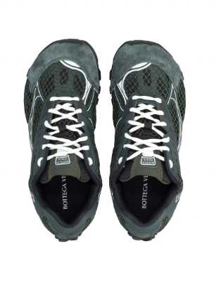 Bottega Veneta Orbit Suede Black Green Sneaker