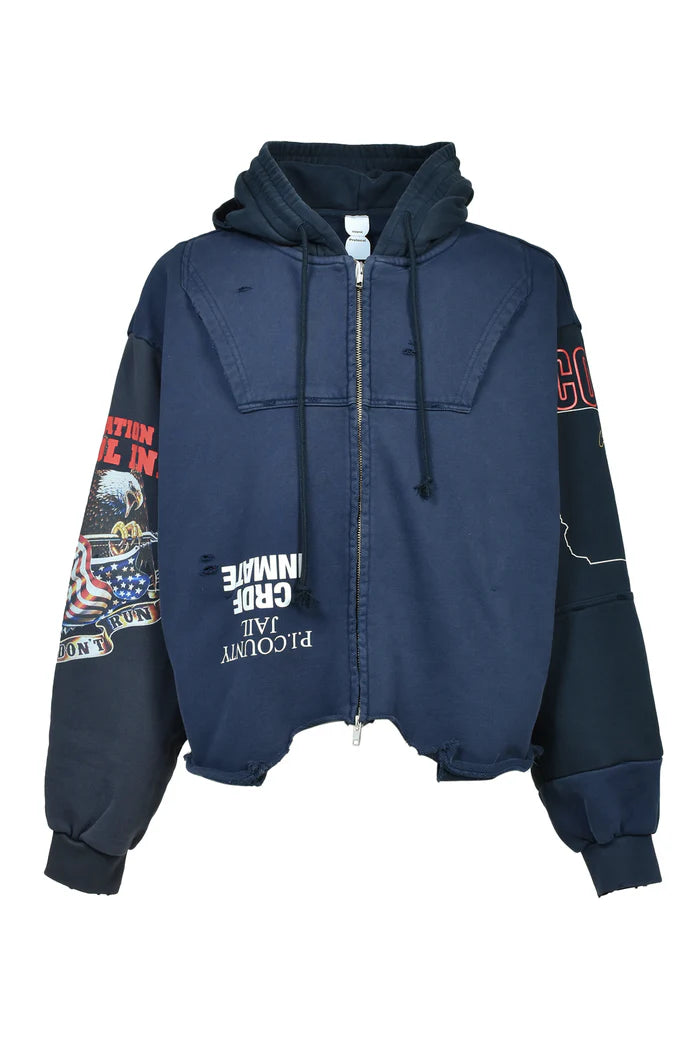 Protocol Index Upside Down Navy / Black Zip Hoodie