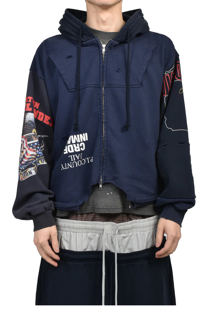 Protocol Index Upside Down Navy / Black Zip Hoodie