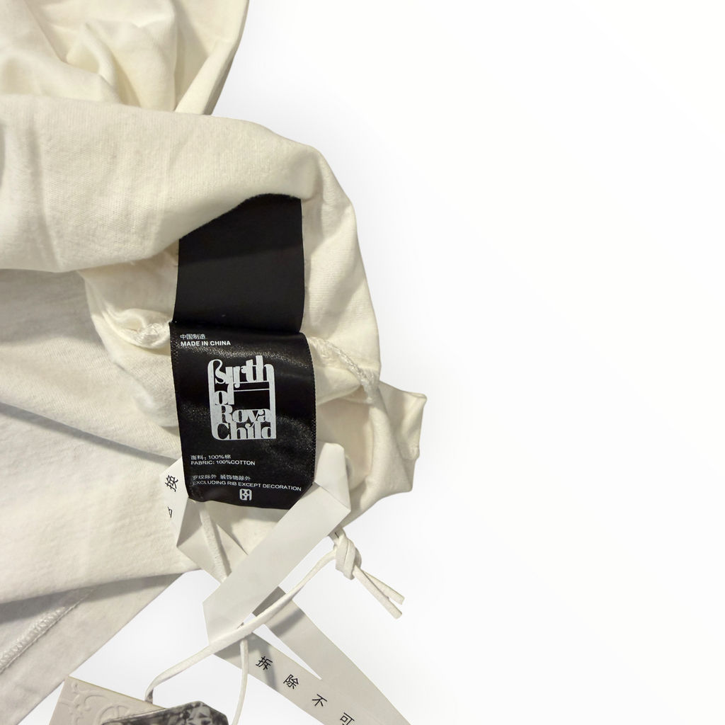 Birth Of Royal Child Sakura Embroidered White T-Shirt