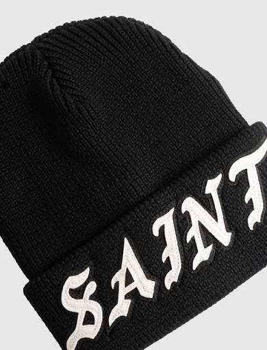 Saint Michael Knit Black Beanie