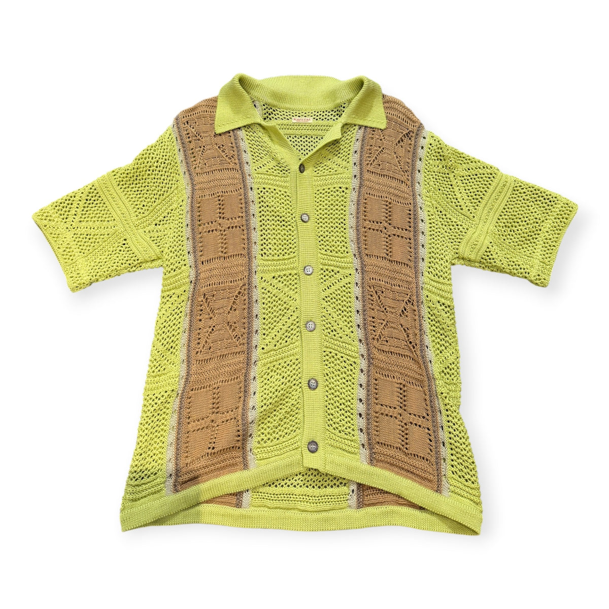 Kapital Knit Button Down Green/Brown