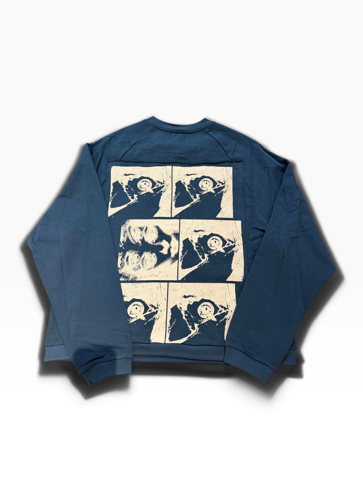 Richill Melancholy Bible Patch Blue Crewneck Sweatshirt