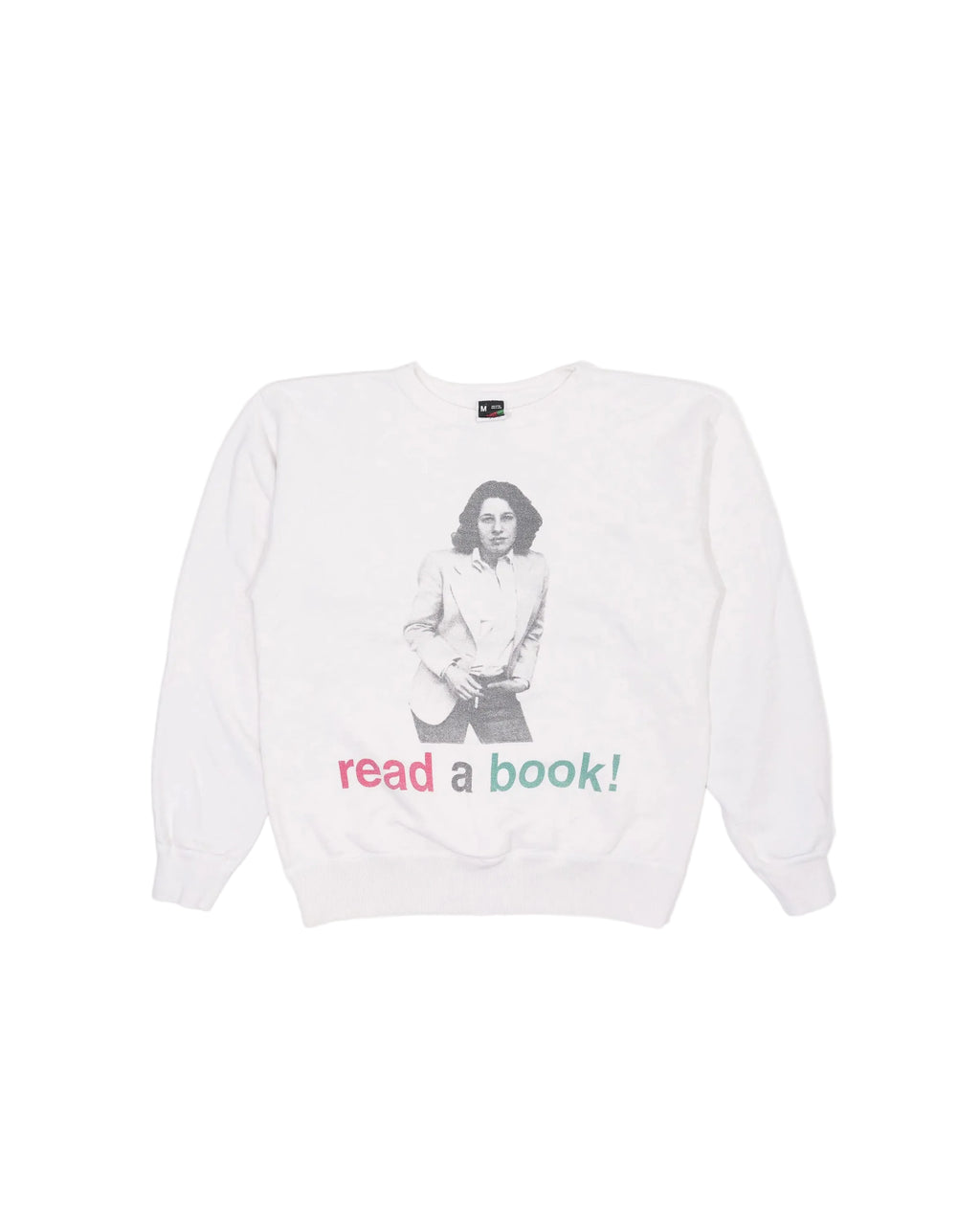 Saint Michael Read A Book White Crewneck