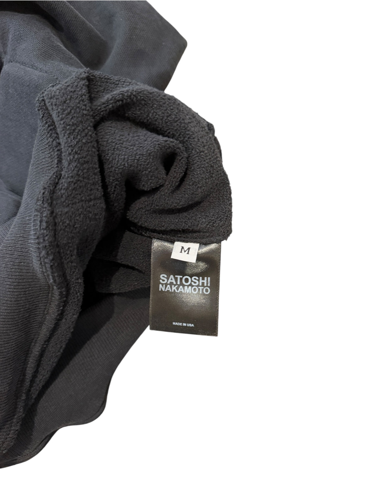 Satoshi Nakamoto Padded Hoodie Black