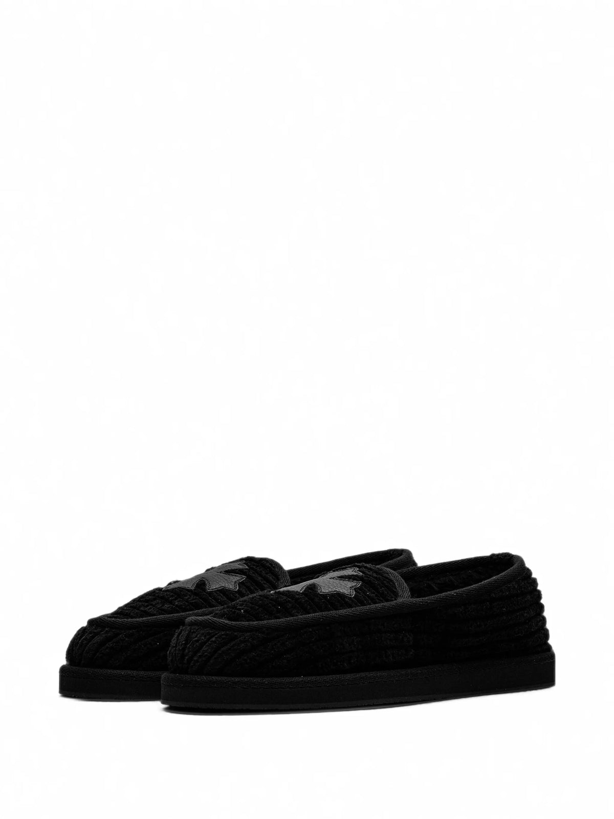 Chrome Hearts Leather Patch Black Loafers
