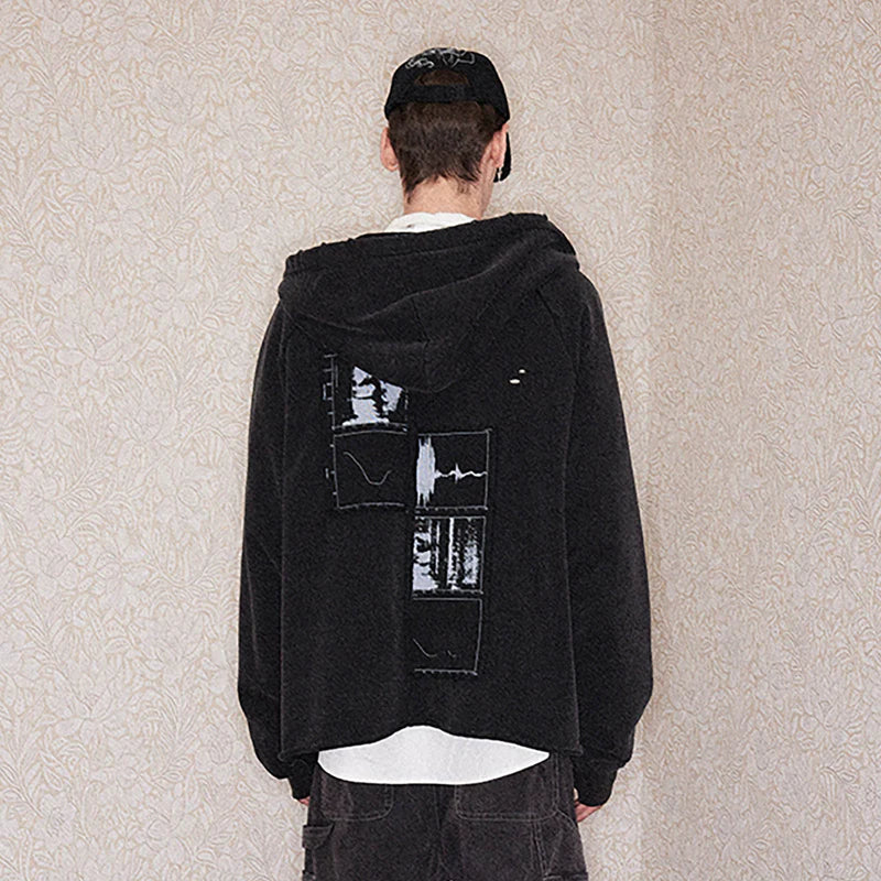 Richill Melancholy Churchill Pinned Black Hoodie