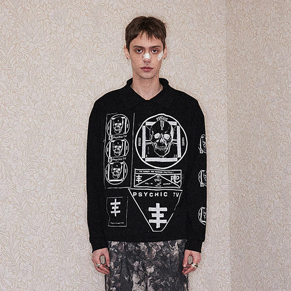 Richill Melancholy Psychic TV LS Black T-Shirt