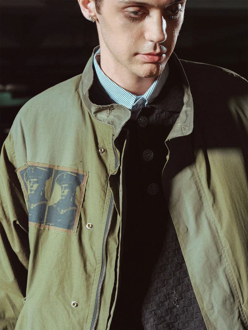 Richill Melancholy Faded Patchwork Olive Parka