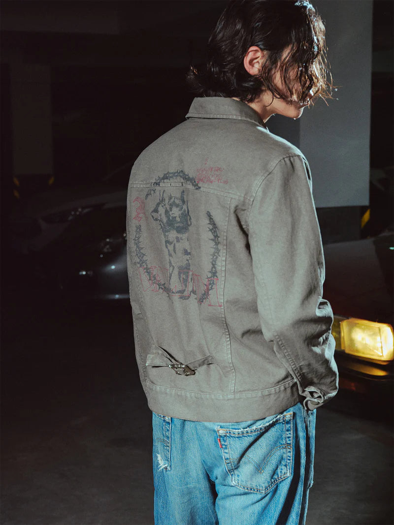 Richill Melancholy Coin Canvas Grey Jacket