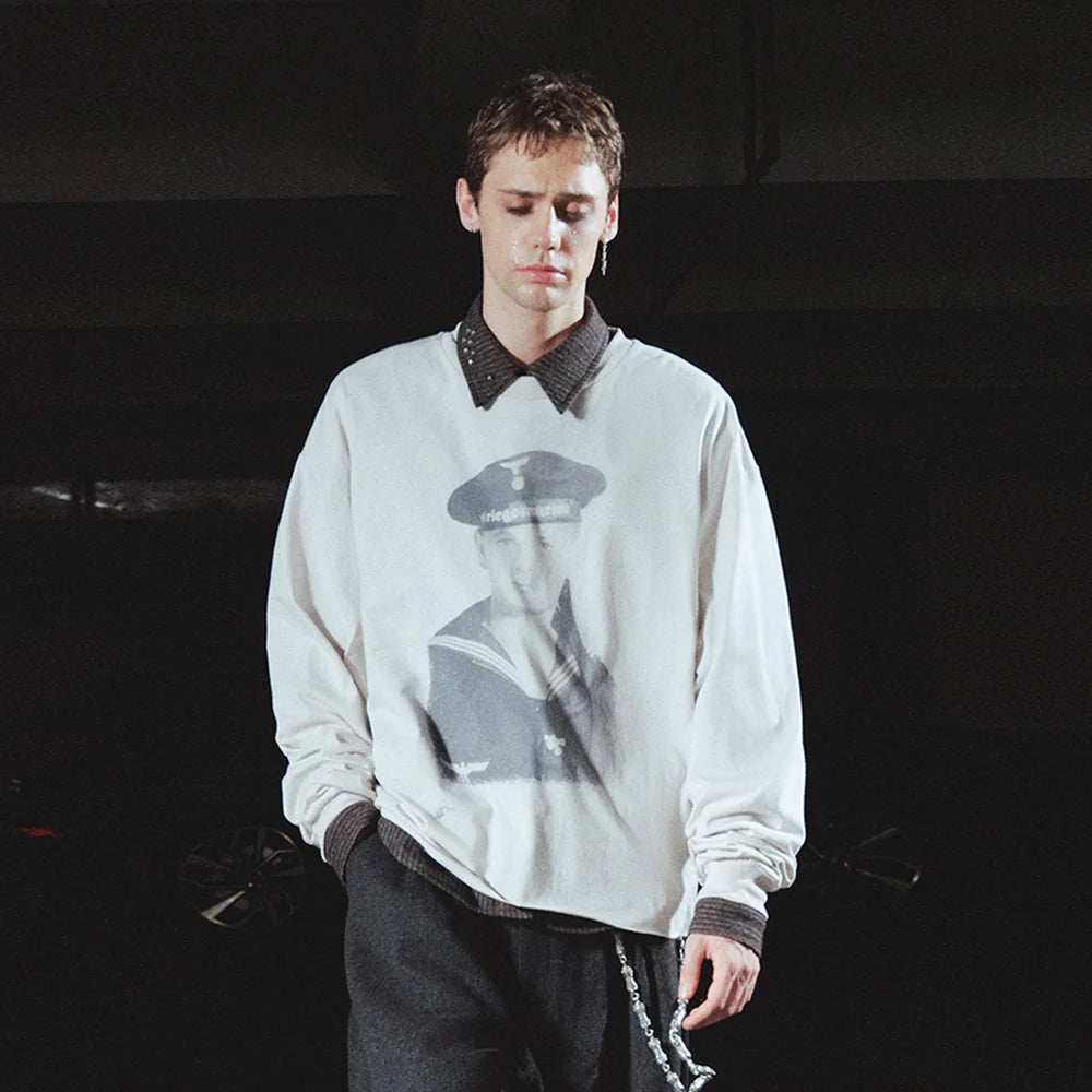 Richill Melancholy Naval Training LS White T-Shirt