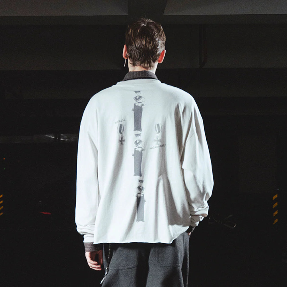Richill Melancholy Naval Training LS White T-Shirt