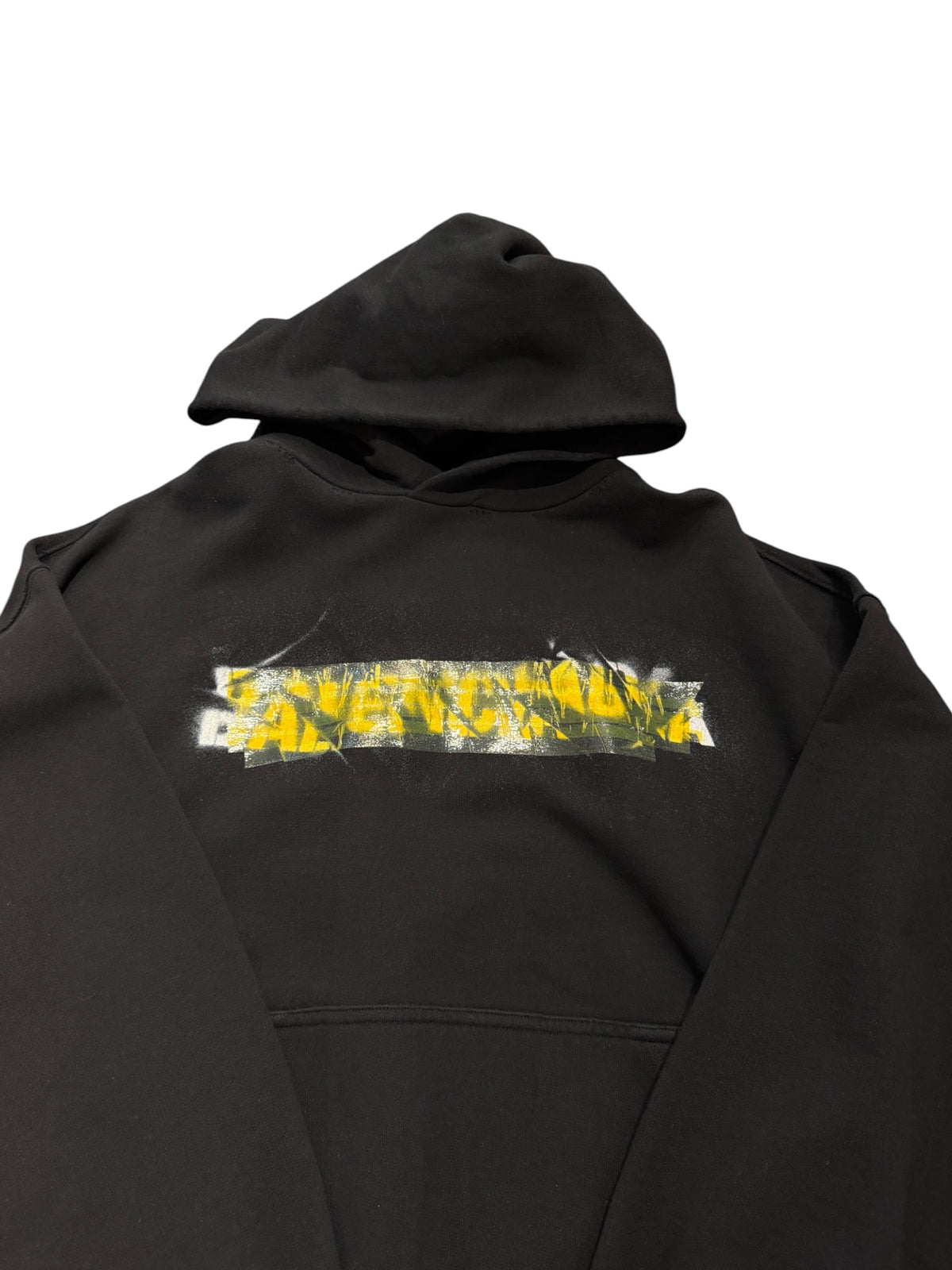 Balenciaga Cotton Distressed Logo Hoodie