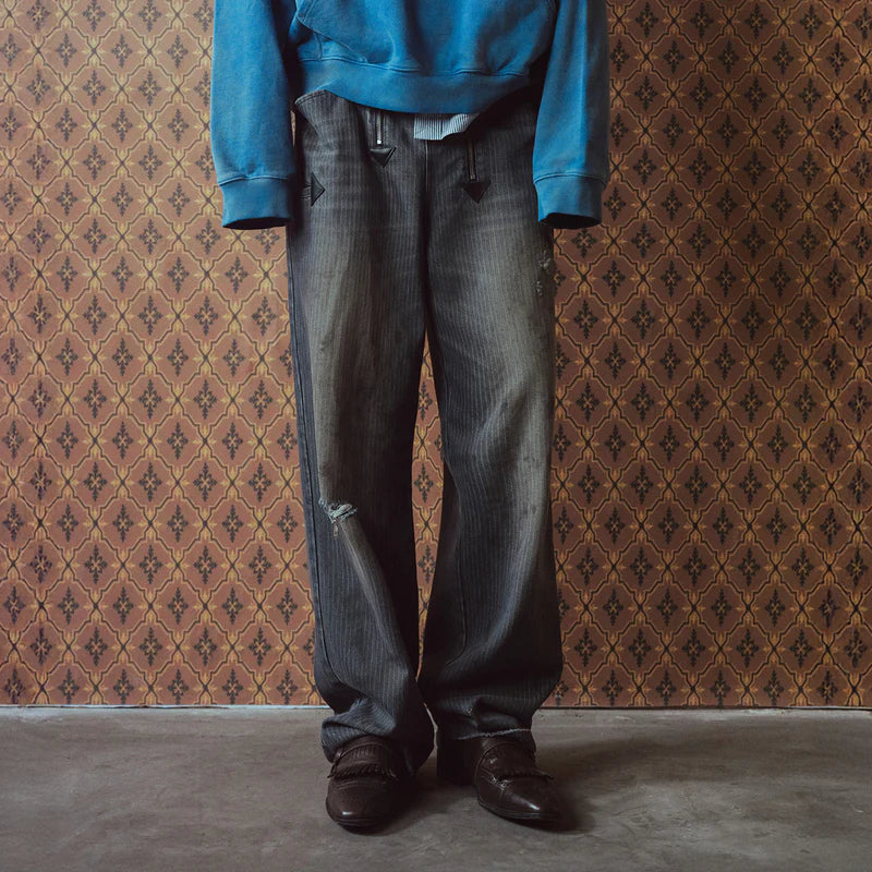 Richill Melancholy German Paneled Grey Denim Pants