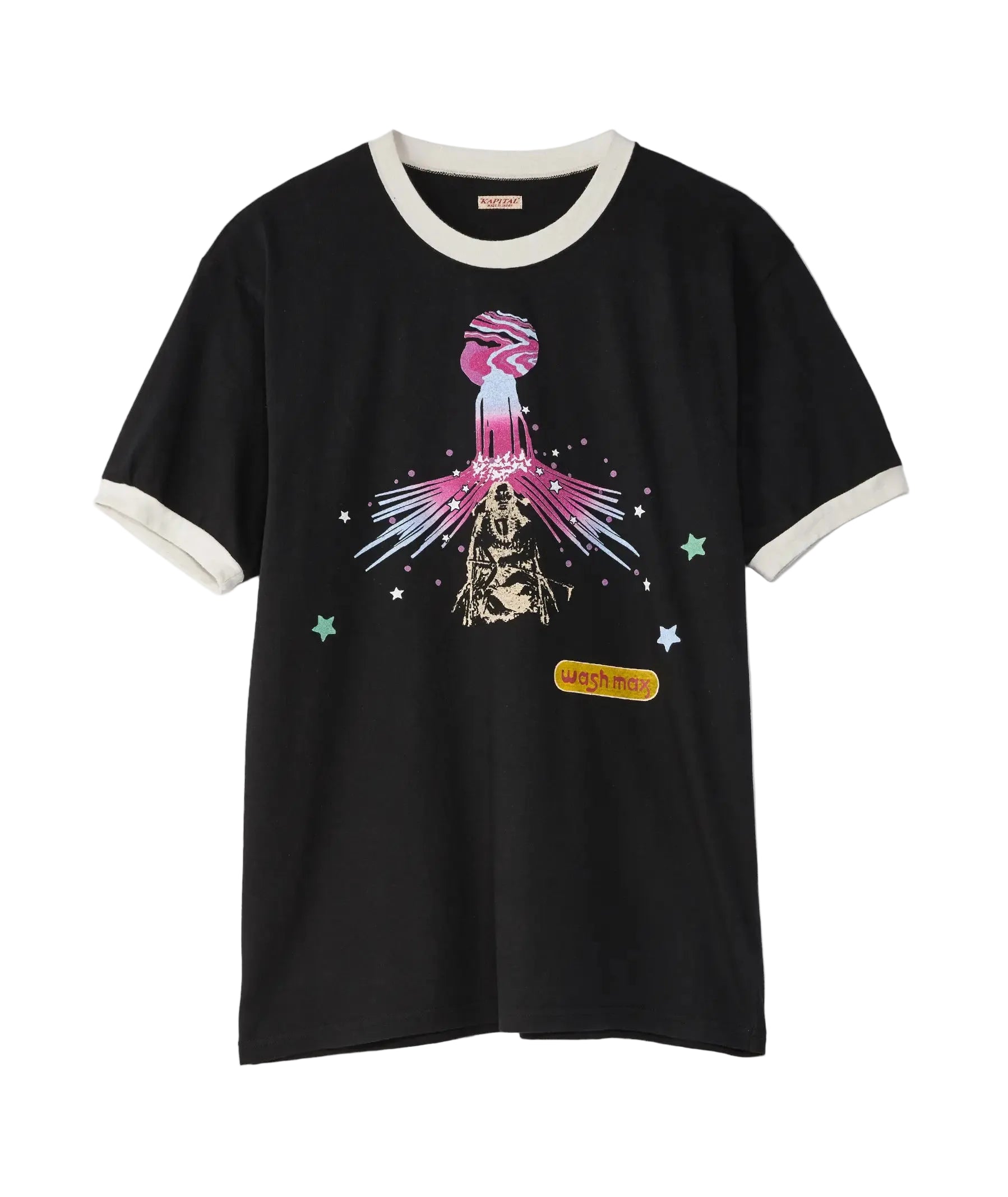 Kapital RINGER T-Shirt Black/Pink