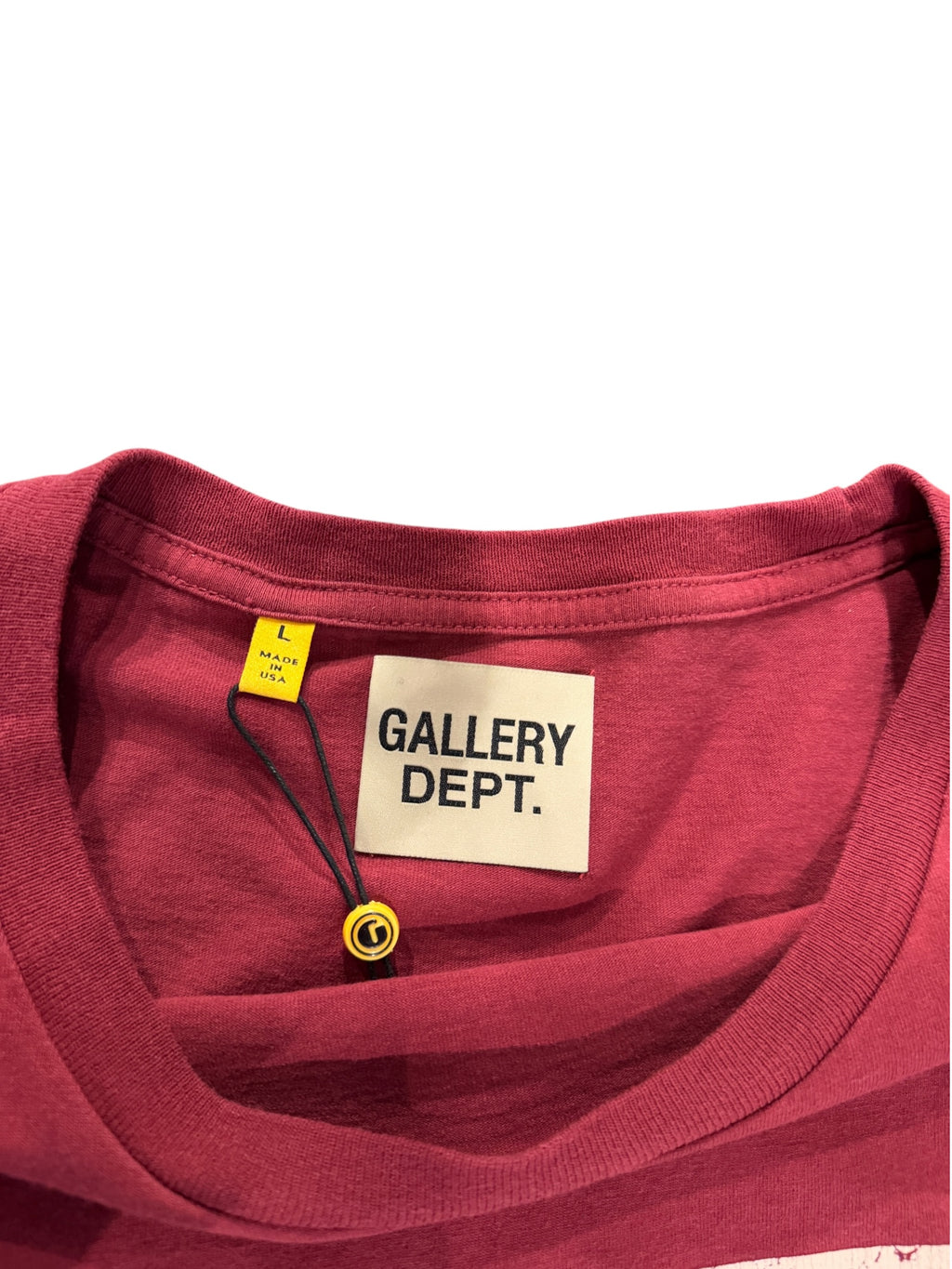 Gallery Dept. Blank Logo T-Shirt Burgundy