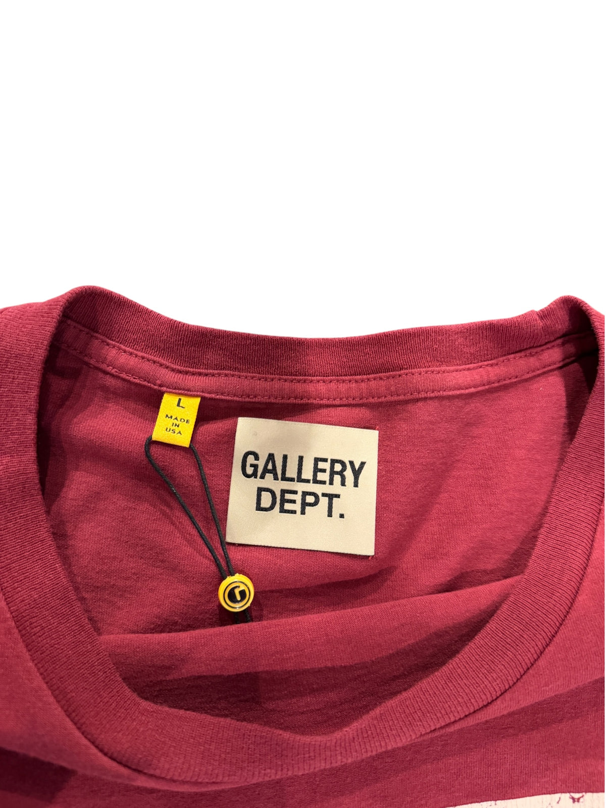 Gallery Dept. Blank Logo T-Shirt Burgundy