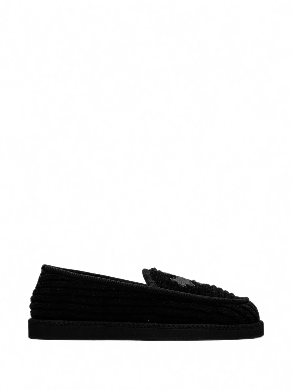 Chrome Hearts Leather Patch Black Loafers