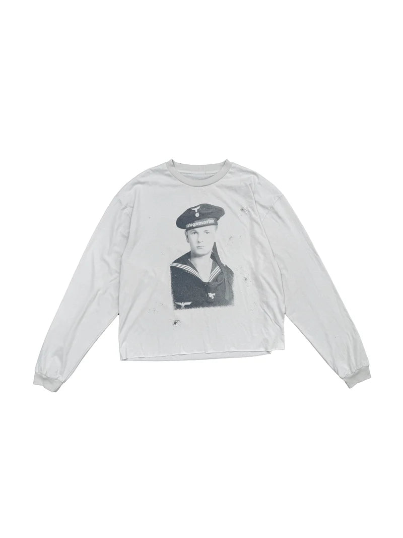 Richill Melancholy Naval Training LS White T-Shirt