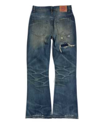 Birth Of Royal Child Distressed Embroidery Bootcut Jeans