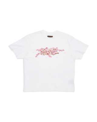 Birth Of Royal Child Sakura Embroidered White T-Shirt