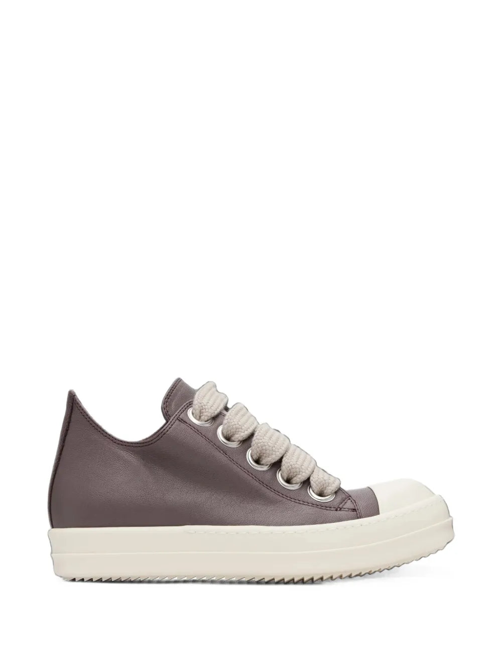 Rick Owens Purple Leather Low Jumbo Lace Sneaker