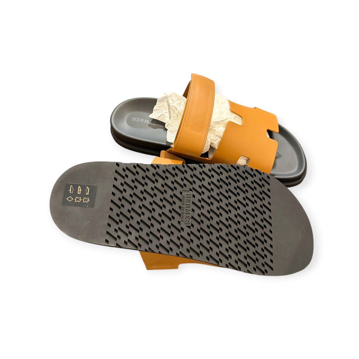 Hermès Chypre Sandals Brown