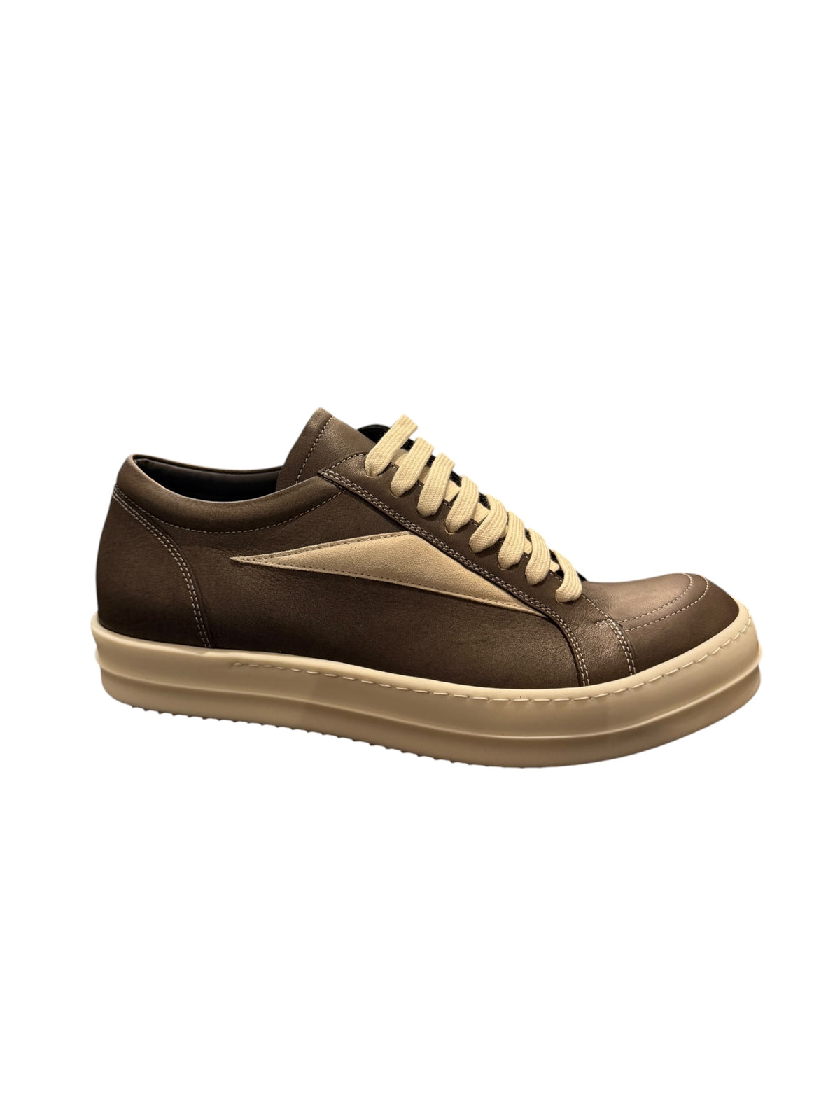Rick Owens Vintage Lamb Leather Washed Black/Milk Sneaker