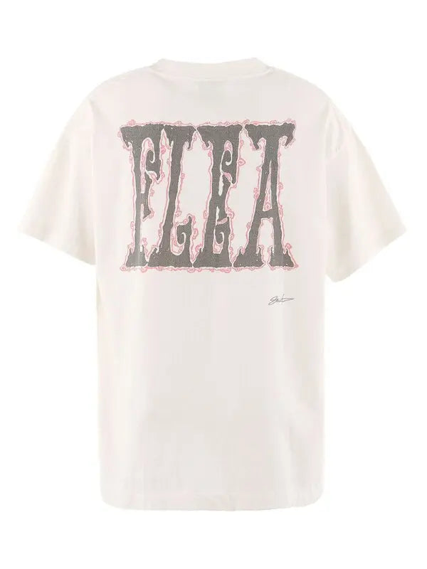 SAINT Michael x Cactus Plant Flea Market graphic-print T-shirt "FREAK IS SACRED" White/Yellow