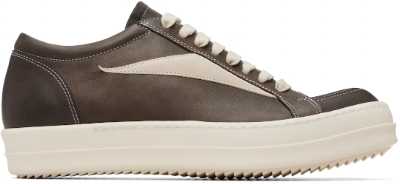 Rick Owens Vintage Lamb Leather Washed Black/Milk Sneaker