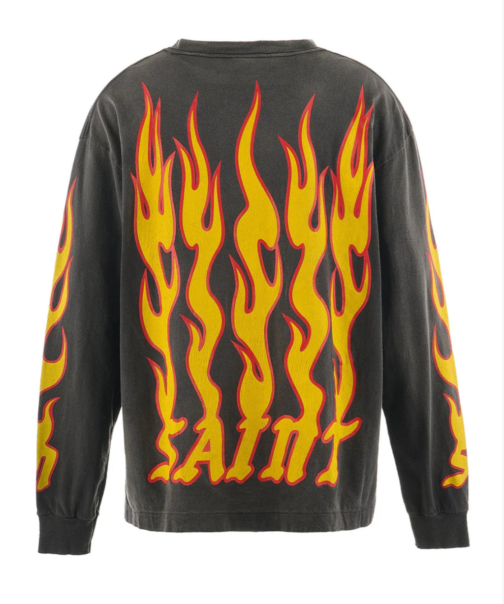 Saint Michael Soul on Fire Longsleeve grey/Orange