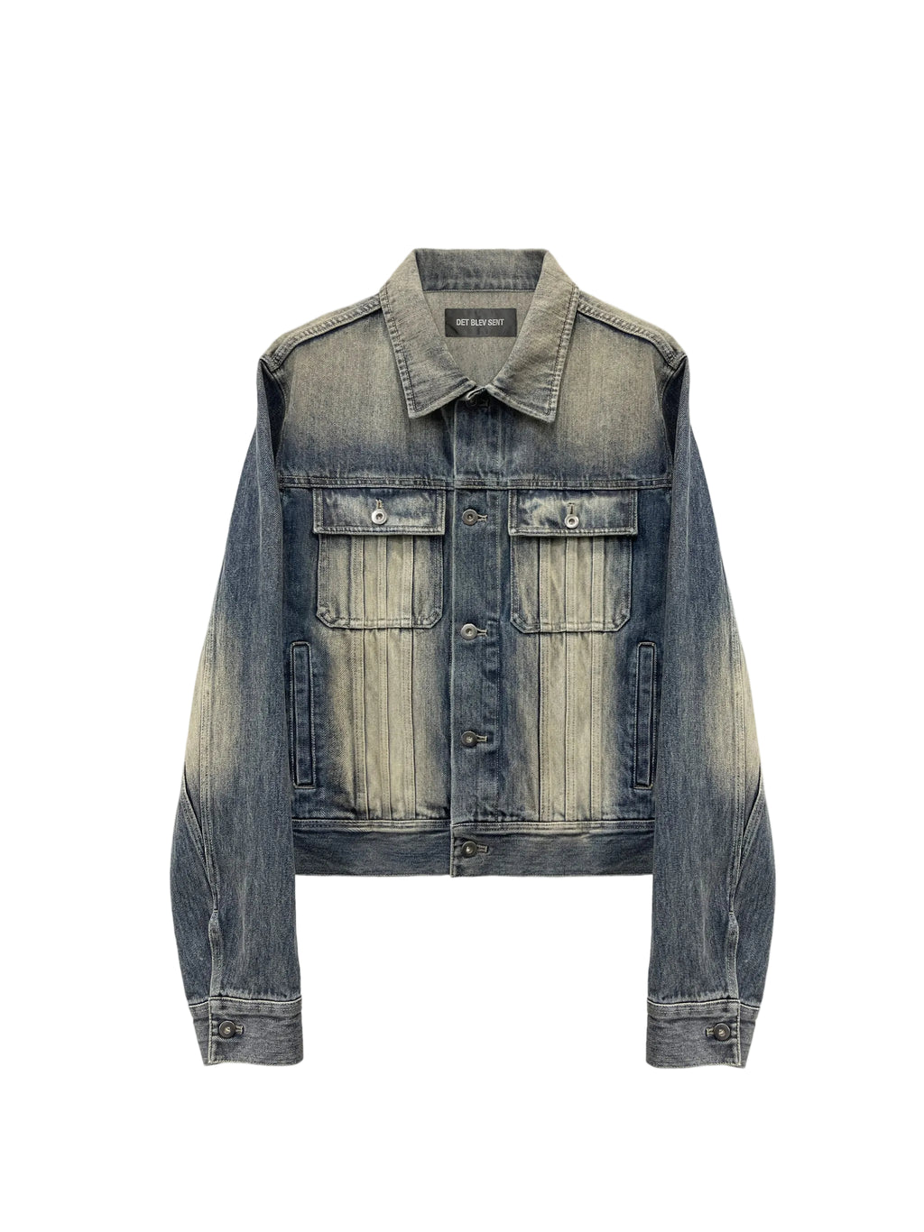 Det Blev Sent Faded Denim Jacket