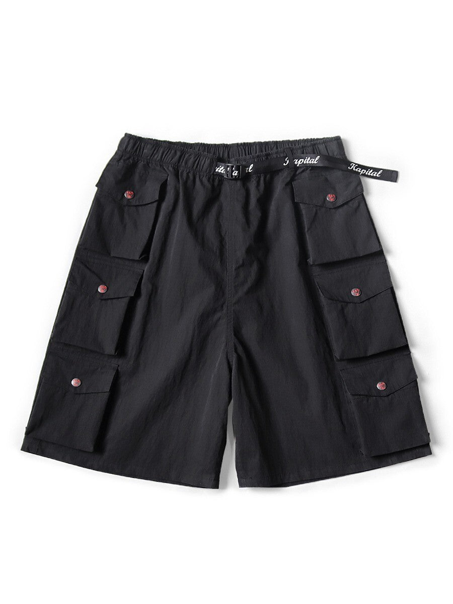 Kapital Ripstop Nam Cargo Shorts Black