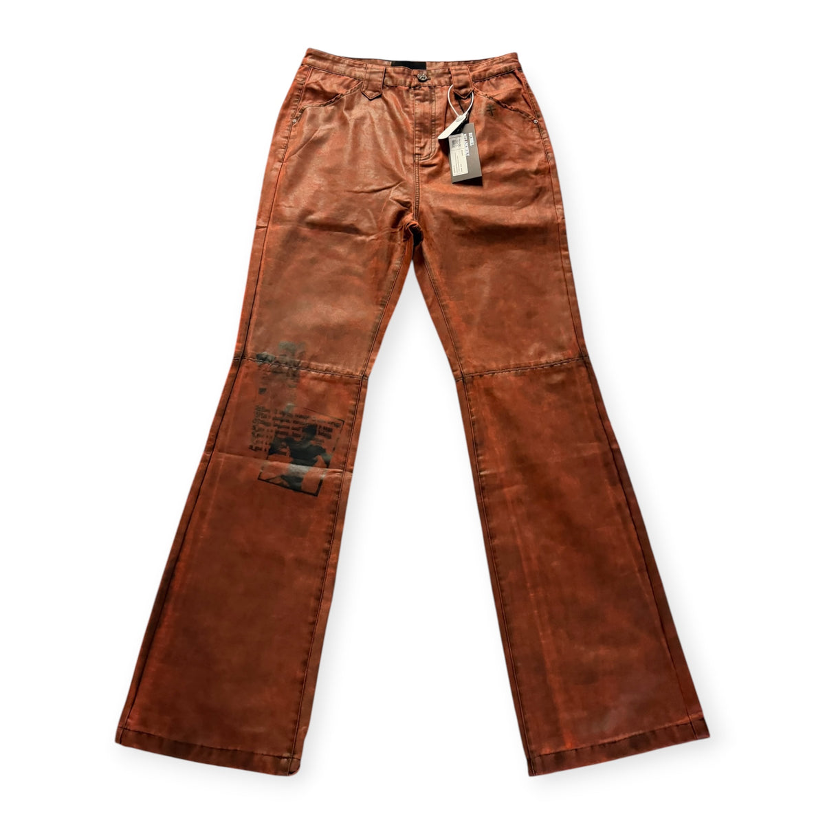 Richill Melancholy Printed Coated Bootcut Jeans