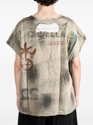 SAITOS Patcho Distressed Graphic T-shirt