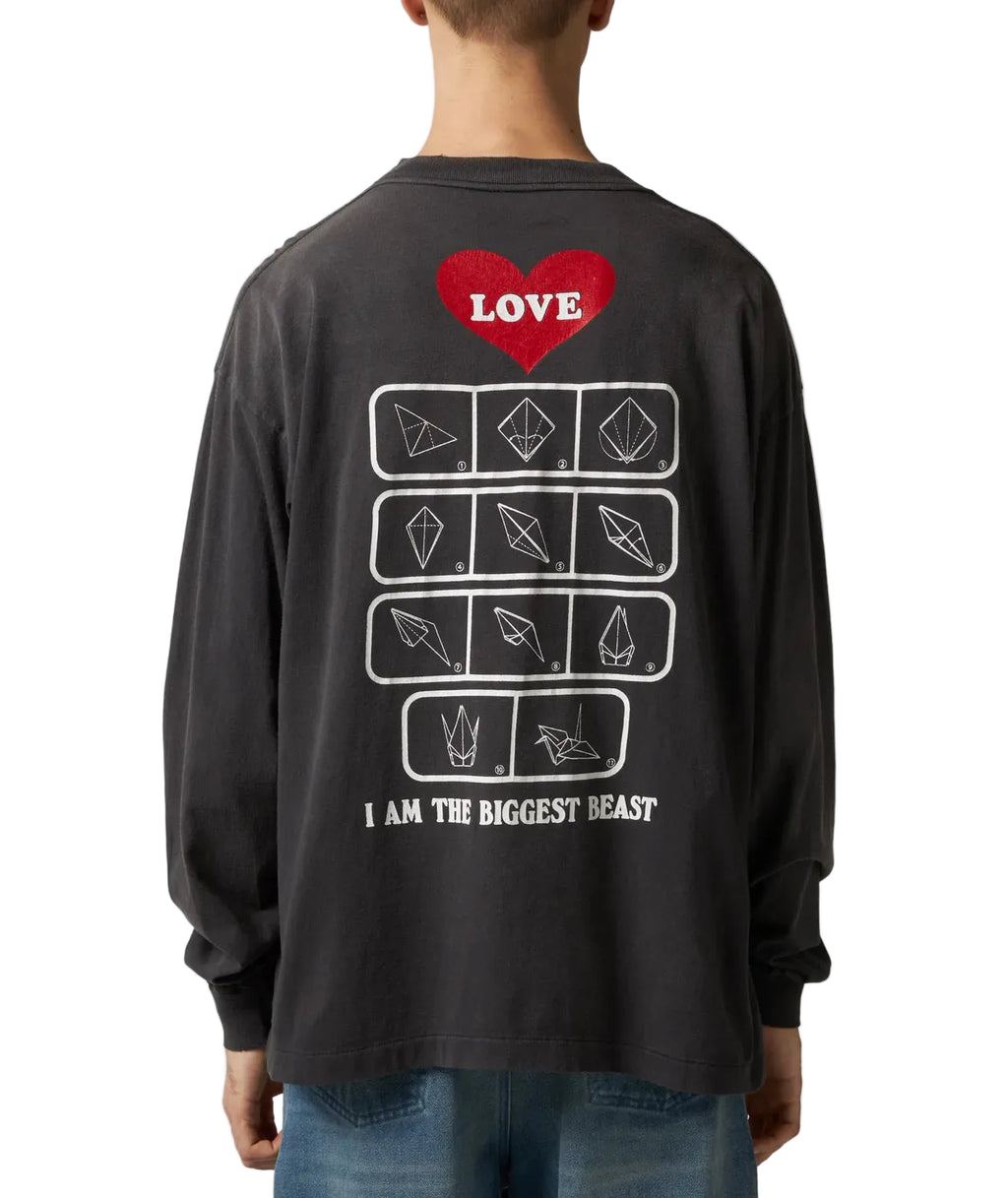Saint Michael Love Logo Black Longsleeve