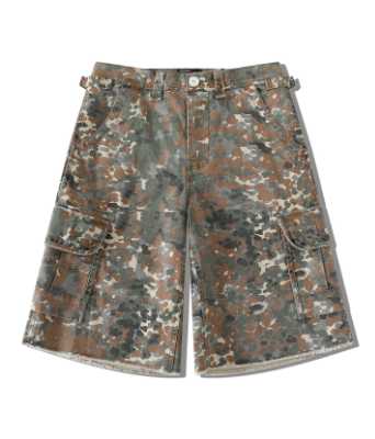 Richill Melancholy Vintage Washed Camouflage Cargo Shorts