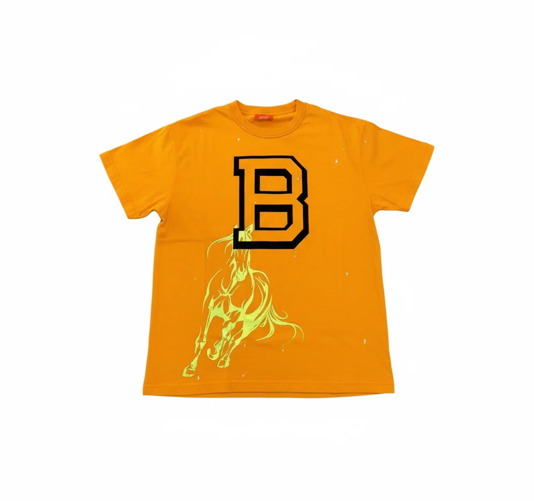 Bossi Horse Logo T-Shirt Yellow / Green