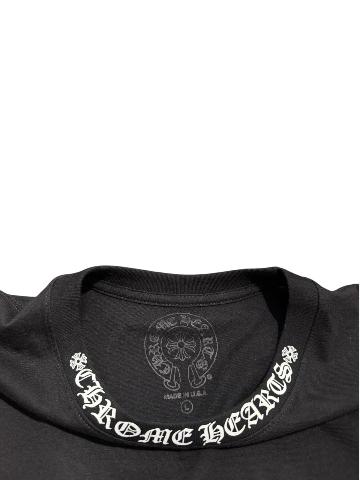 Chrome Hearts Collar Logo Pocket T-Shirt Black/White