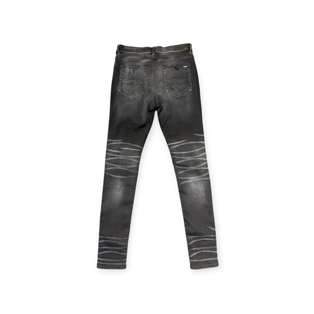 Amiri Pink Patch MX1 Black Jeans