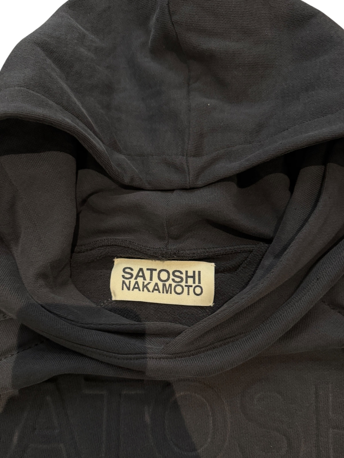 Satoshi Nakamoto Padded Hoodie Black