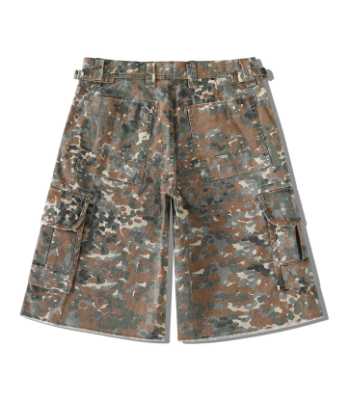 Richill Melancholy Vintage Washed Camouflage Cargo Shorts
