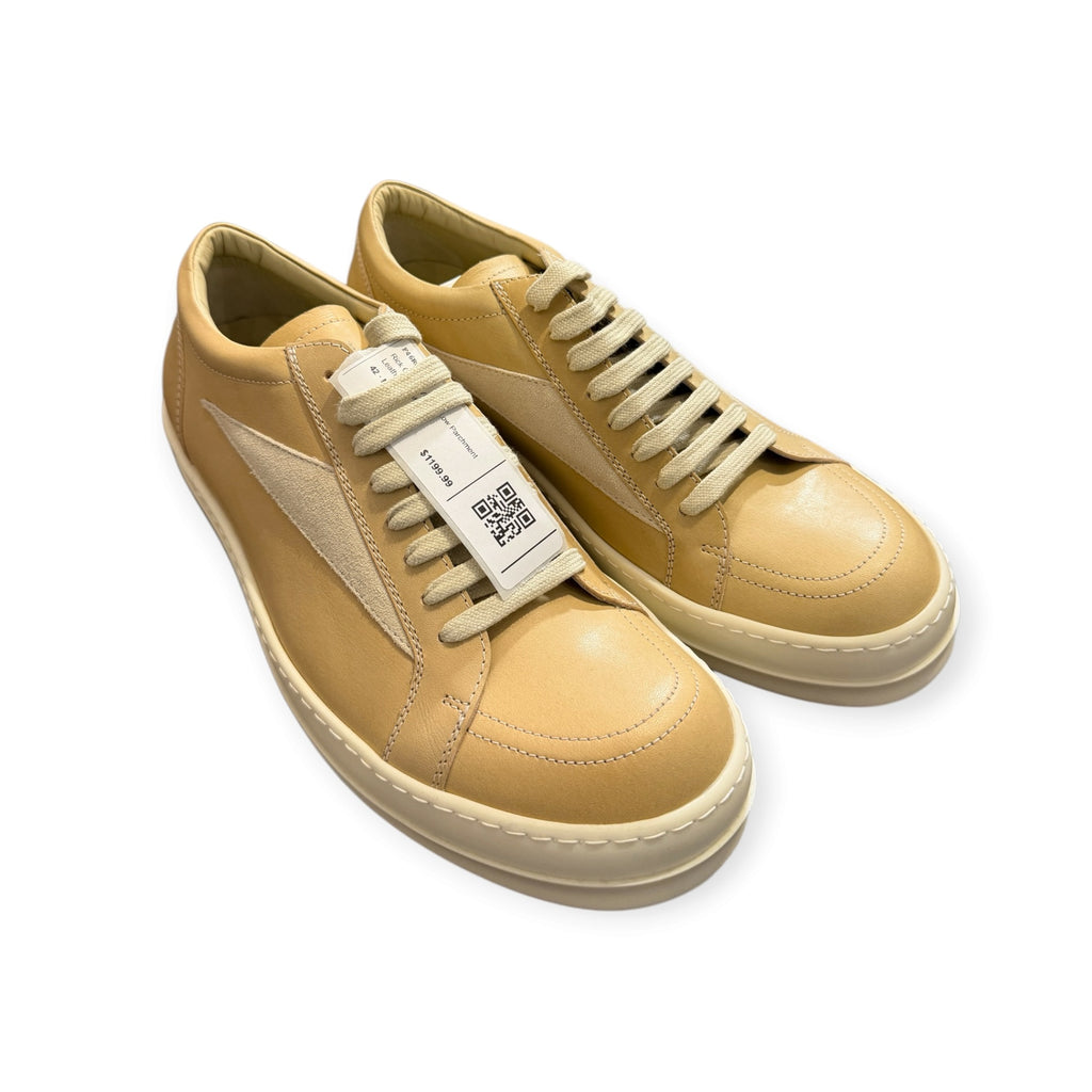Rick Owens Vintage Low Parchment Leather Sneaker
